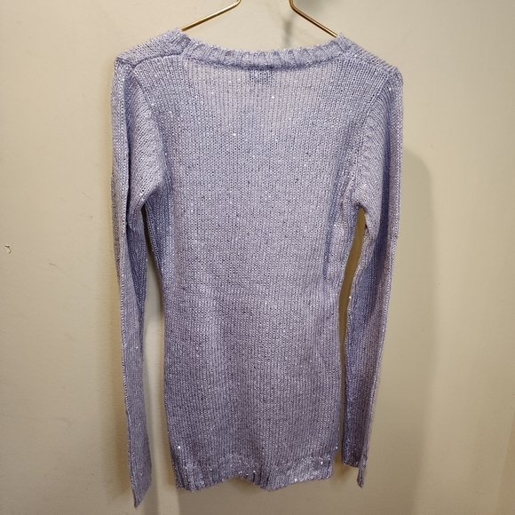 Rue21 Purple Sequins Women's Crew Neck Sweater by Pink Rose Size M NWT - Picture 3 of 9